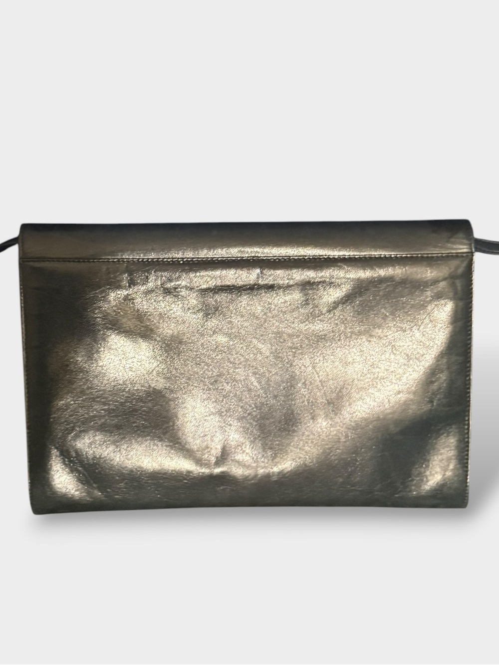 Kurt Geiger 🪢VTG 80’s Italian Made Black Leather Crossbody & Clutch - Picture 2 of 9